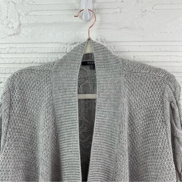 NYDJ Draped Wool Blend Cardigan Gray Size S/M - Picture 2 of 14